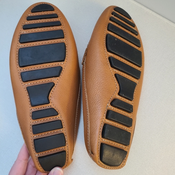 Saks Fifth Avenue Brown Leather Slip On  Mules - Picture 4 of 8